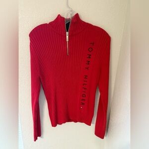 Tommy Hilfiger Bold Red Turtleneck Sweater